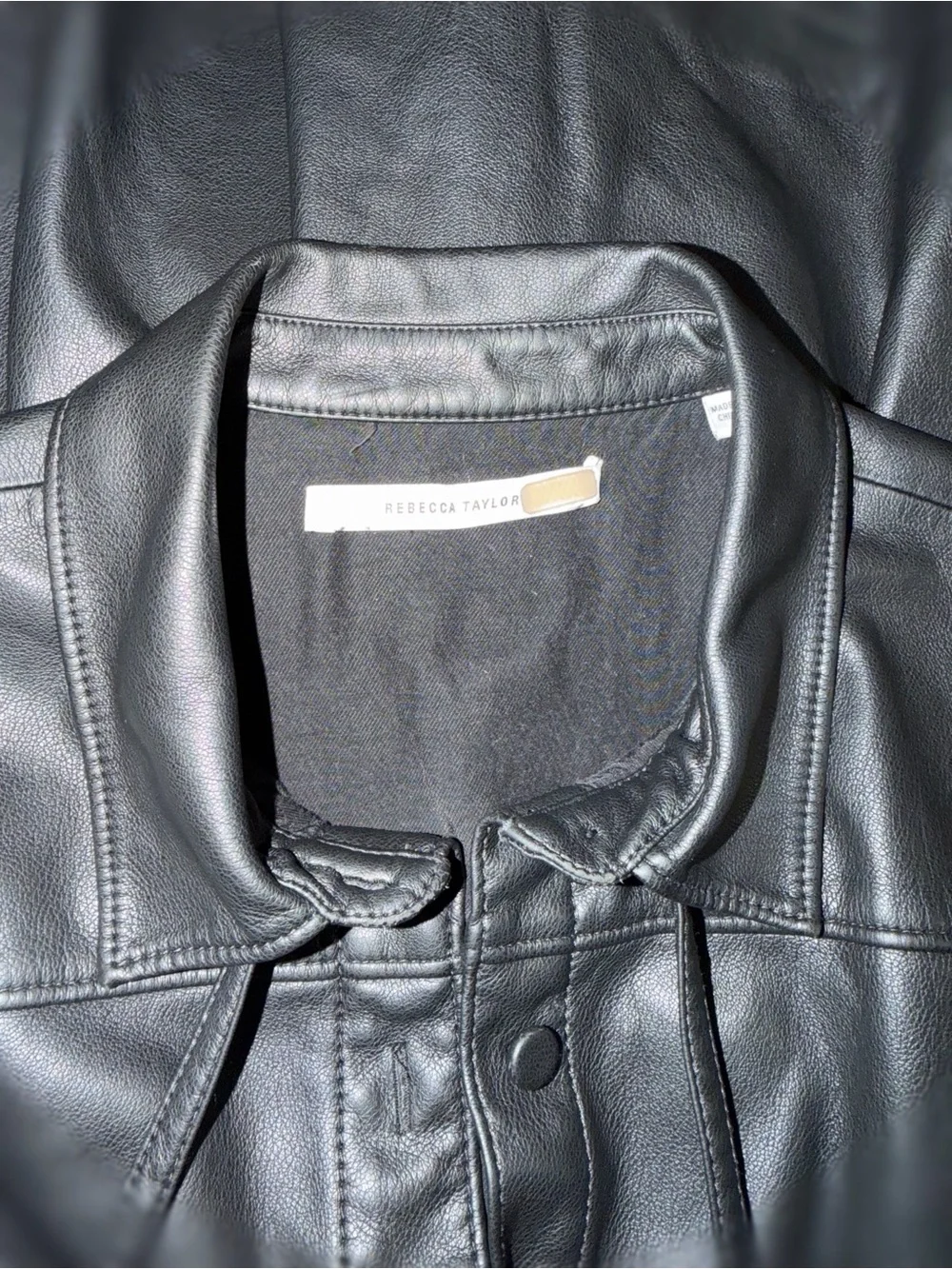 Rebecca Taylor NYC~Black Faux-Leather Romper~Size 2~$395~ - Picture 7 of 7